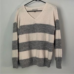 Knox Rose NWOT grey & cream slub oversized sweater